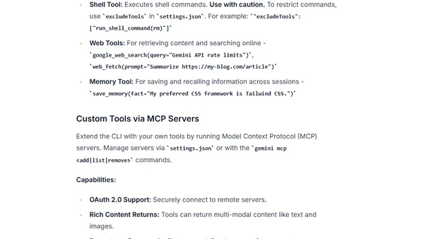 Google Gemini CLI Cheatsheet