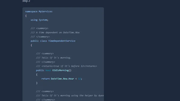 Deal with time dependencies in Tests