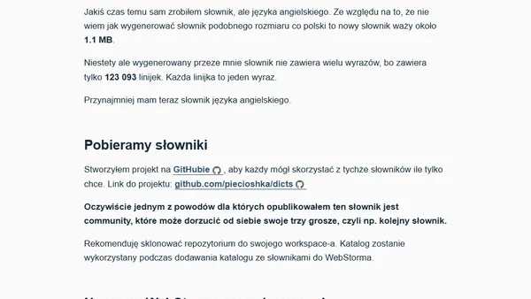 Słownik do WebStorma