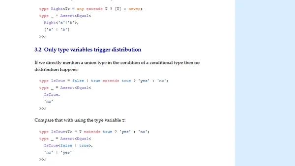 Conditional types in TypeScript