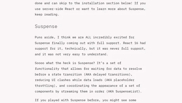 React 18 Alpha is out! Now what?