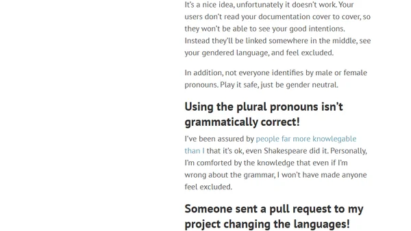 Gender neutral language - An FAQ