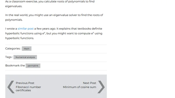 Eigenvalue homework problems are backward
