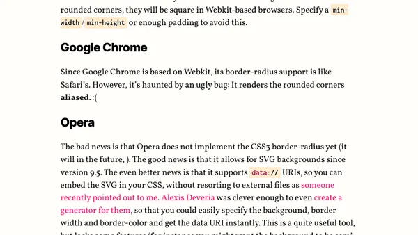 CSS3 border-radius, today