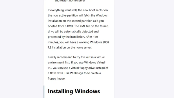 Headless Windows installation