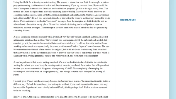 Notes from a 1984 trip to Xerox PARC