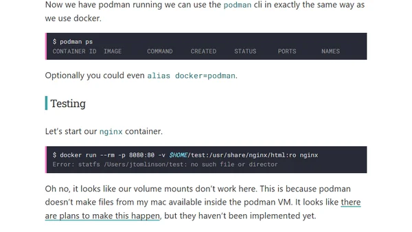 Docker Desktop for Mac alternatives for developers