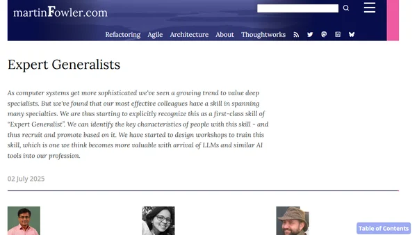 Expert Generalists: first three characteristics