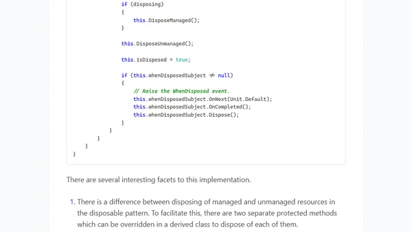 Model-View-ViewModel (MVVM) - Part 2 - IDisposable