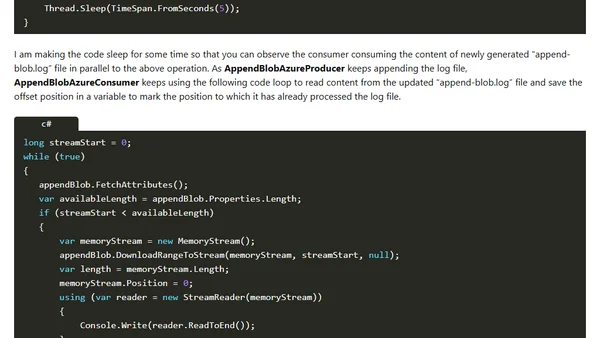 Exploring Azure Append Blob By Building a Log Combining Application