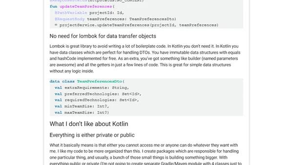 Kotlin first impressions