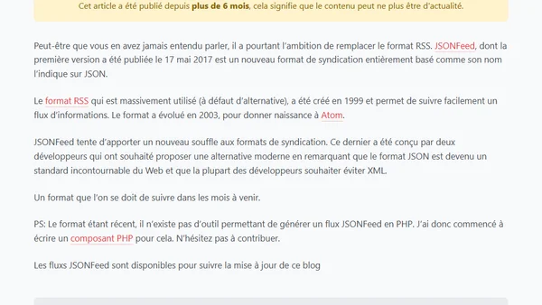 RSS est mort, longue vie à JSONFeed