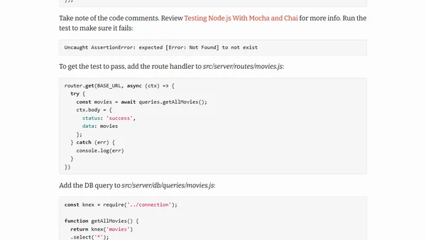 Building a RESTful API with Koa and Postgres