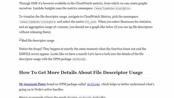 How We Debugged And Fixed 'EMFILE: too many files open' On AWS Lambda NodeJS