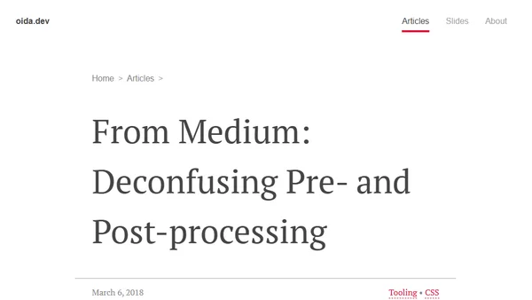 From Medium: Deconfusing Pre- and Post-processing