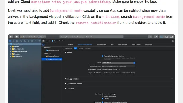 Building Expense Tracker iOS & macOS SwiftUI App with Core Data CloudKit Syncing