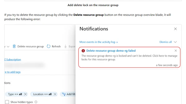 Azure Infrastructure Made Immutable with Locks