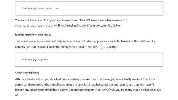 How to deploy Django migrations