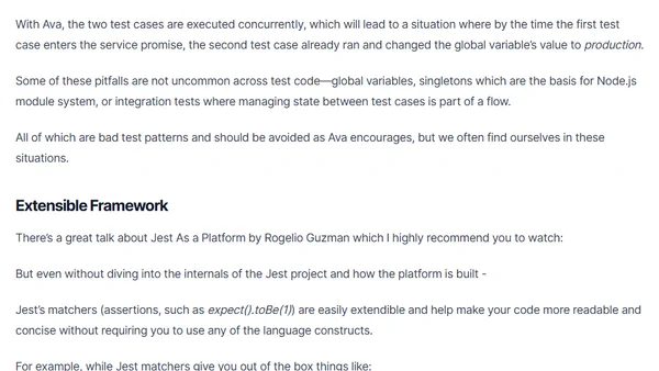 Reasons to Love Jest: The Test Framework