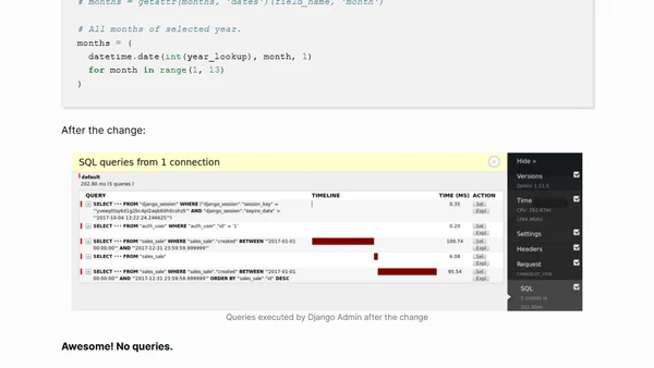 Scaling Django Admin Date Hierarchy