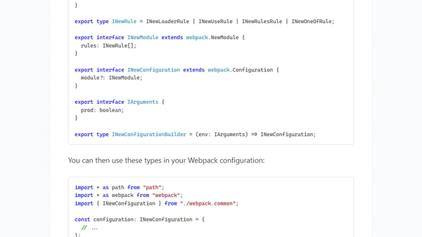Writing your Webpack configuration in TypeScript