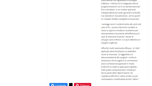 Lo stile nella programmazione.