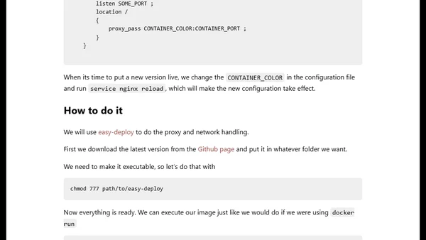 Zero downtime - Making Blue-Green deployments dead simple