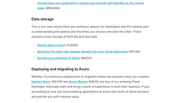 Recommended Azure developer sessions at Microsoft Ignite | The Tour: Sydney 2019
