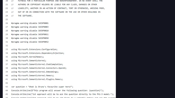 Full Local RAG scenario using #Phi3, #SemanticKernel and TextMemory. Bonus: Test in CodeSpaces