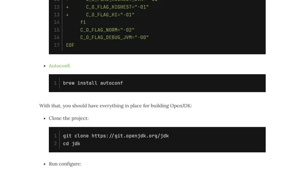 Building OpenJDK From Source On macOS