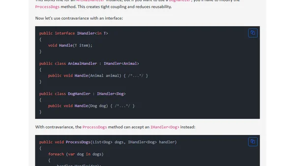 Covariance and Contravariance in C#