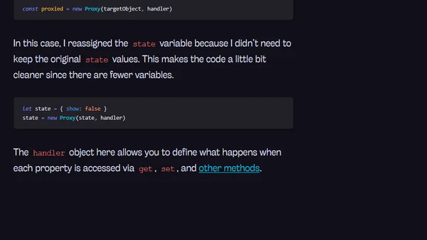 Automatic reactivity with Vanilla JavaScript with two methods — Getters and Setters and JavaScript Proxies