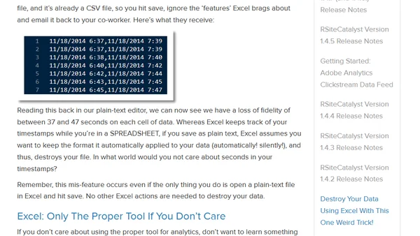 Destroy Your Data Using Excel With This One Weird Trick!