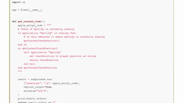 Project Write-up: Display Spotify lyrics on external display