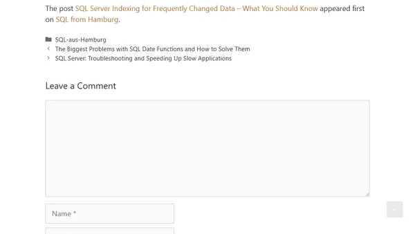 SQL Server Indexing for Frequently Changed Data – What You Should Know