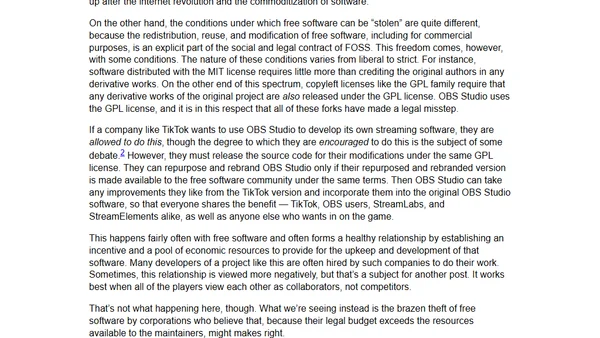 On commercial forks of FOSS projects