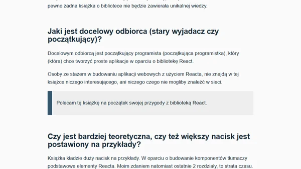 Recenzja: "React w działaniu. Tworzenie aplikacji internetowych. Wydanie II"