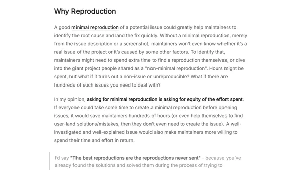 Why Reproductions are Required