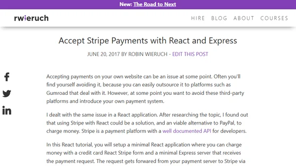 Accept Stripe Payments with React and Express
