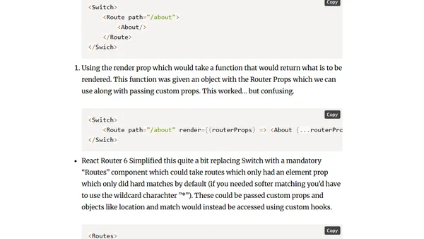 Comparing React Router 5, 6, and React Location