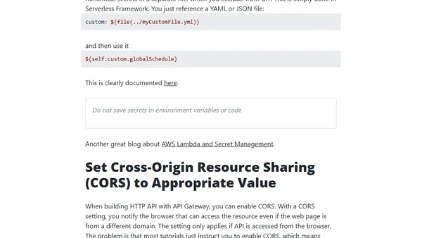 AWS Serverless Common Mistakes - Security (6/7)