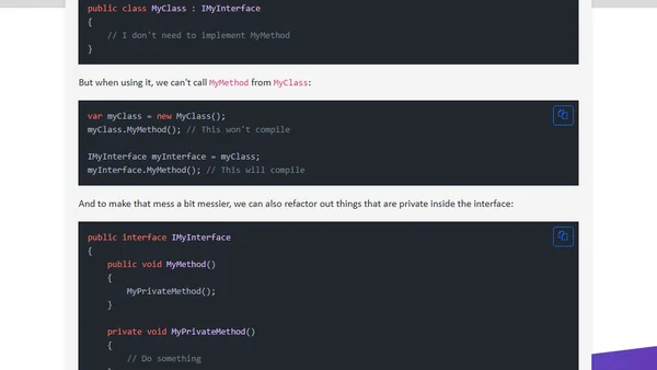 Interfaces can have private methods