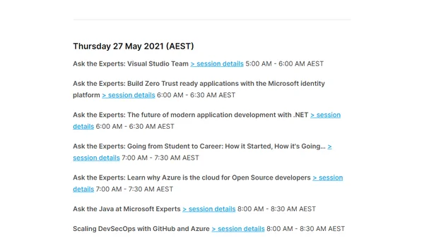 Microsoft Build May 2021 - Best Sessions for Aussie Developers