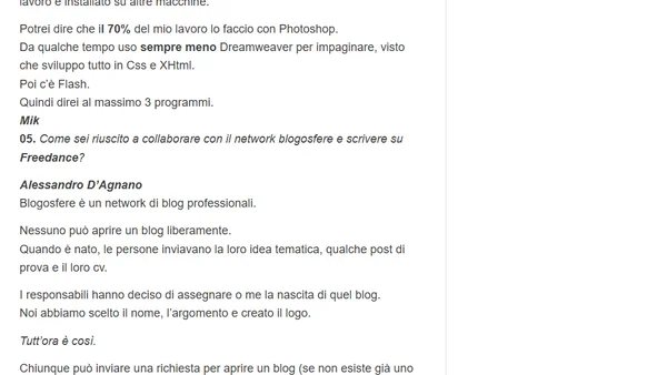 Web design e Blog: Intervista ad Alessandro D’Agnano – prima parte