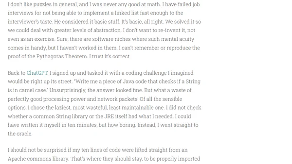 What Was the Question Again, ChatGPT?