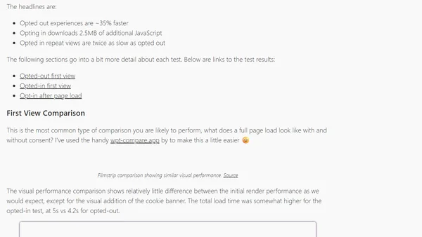 Measuring Performance behind consent popups