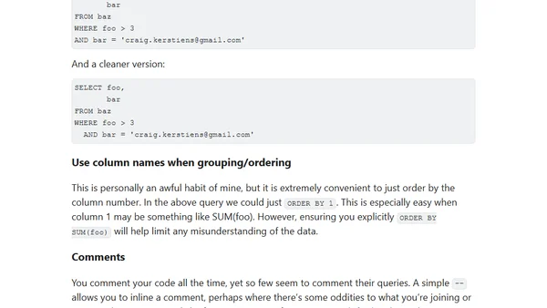 Writing more legible SQL