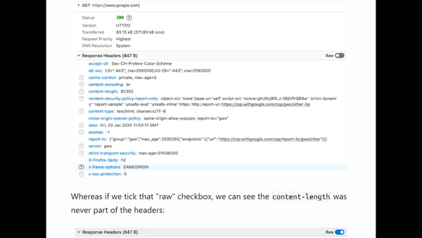 Server isn't sending content length [blog]
