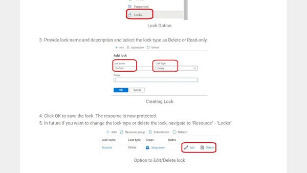 How to Lock your Azure Resources?