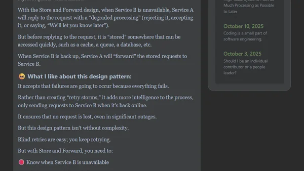 Have you heard of Store and Forward?* It’s a resiliency design prevalent in card & bank payments, telecommunications, and other industries.